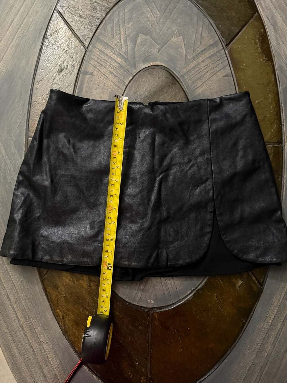 Amanda Uprichard Faux Leather Skort Size M Black